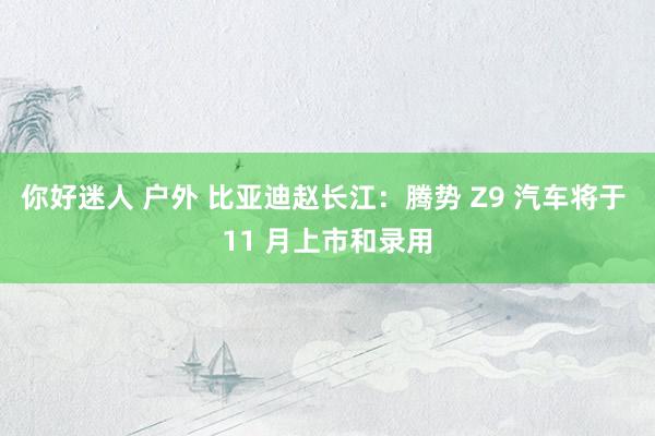 你好迷人 户外 比亚迪赵长江：腾势 Z9 汽车将于 11 月上市和录用