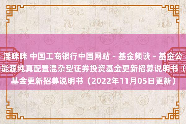 淫咪咪 中国工商银行中国网站－基金频谈－基金公告栏目－金元顺安成长能源纯真配置混杂型证券投资基金更新招募说明书（2022年11月05日更新）