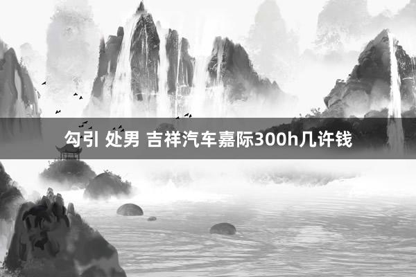 勾引 处男 吉祥汽车嘉际300h几许钱