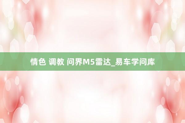 情色 调教 问界M5雷达_易车学问库