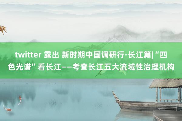 twitter 露出 新时期中国调研行·长江篇|“四色光谱”看长江——考查长江五大流域性治理机构